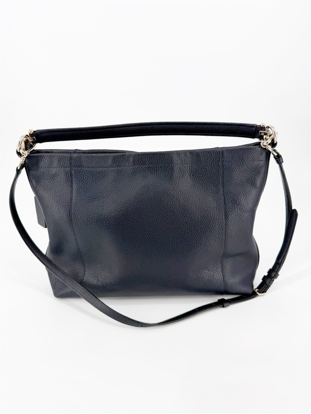 Coach Navy Blue Scout Hobo Bag Pebbled Leather - Picture 5 of 10